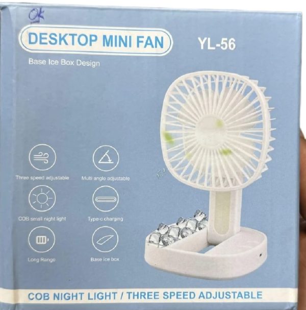 Mini 2 In 1 Portable Fan With Led Light, Usb Rechargeable | 7 Inch Portable Travel Fan | Desk Fan 3 Speeds Folding Table Fan Quiet 185° Rotation Usb Plug-in