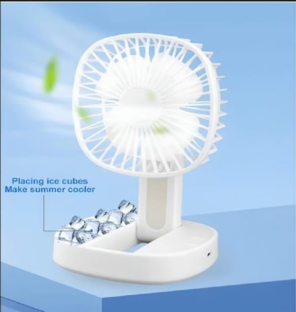Mini 2 In 1 Portable Fan With Led Light, Usb Rechargeable | 7 Inch Portable Travel Fan | Desk Fan 3 Speeds Folding Table Fan Quiet 185° Rotation Usb Plug-in